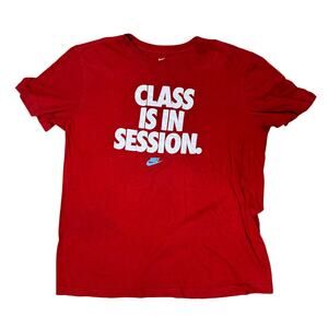 NIKE TEE M MEDIUM RED CLASS SESSION SHIRT TSHIRT BASKETBALL BALL WORKOUT
